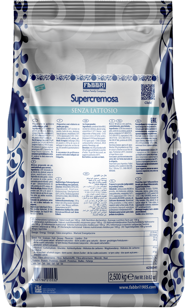 Lactose free Supercremosa Base