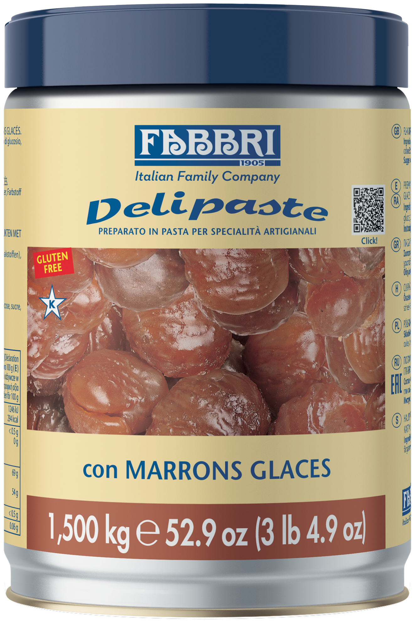 FABBRI DELIPÂTE MARRON GLACE' 1,5 KG