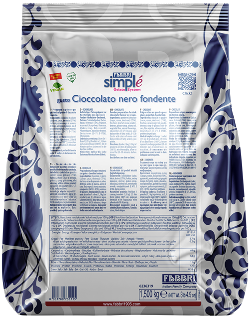 Dark Black Chocolate Simplé