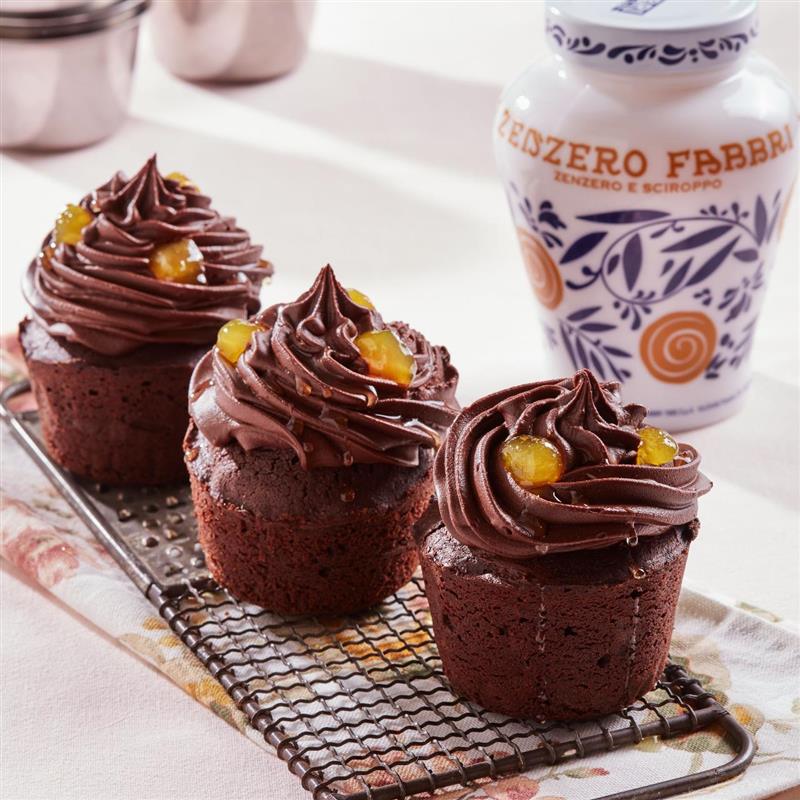 Chocolate and Zenzero Fabbri Cupcakes