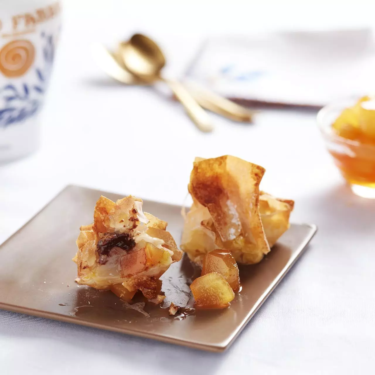 Pear, Zenzero Fabbri and chocolate dumplings