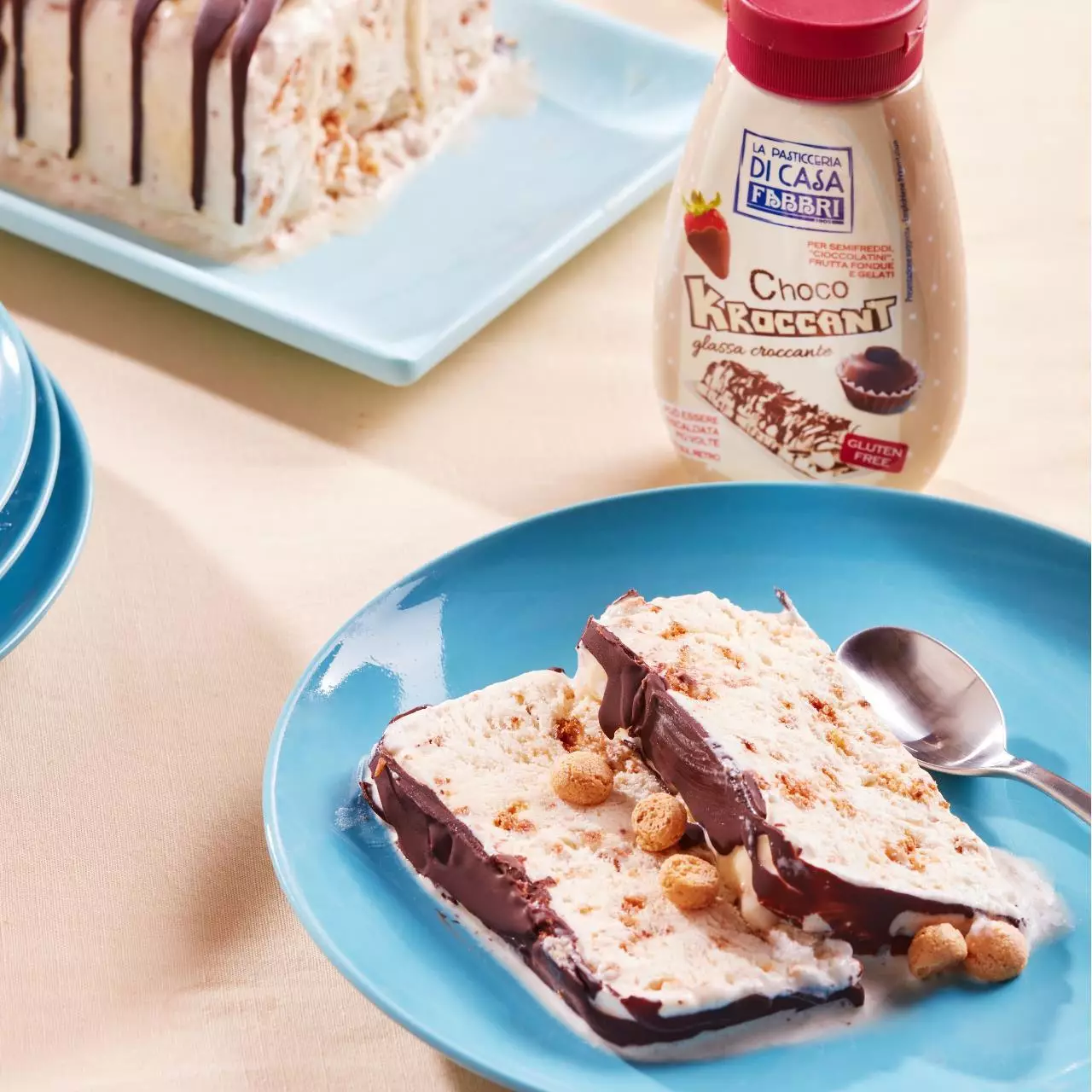 Amaretti semifreddo with Fabbri Kroccant