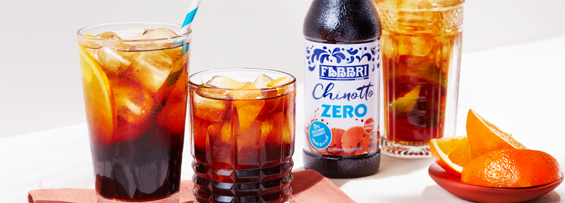 For a refreshing and toughtless break, discover the Fabbri Syrups line with no added sugar.