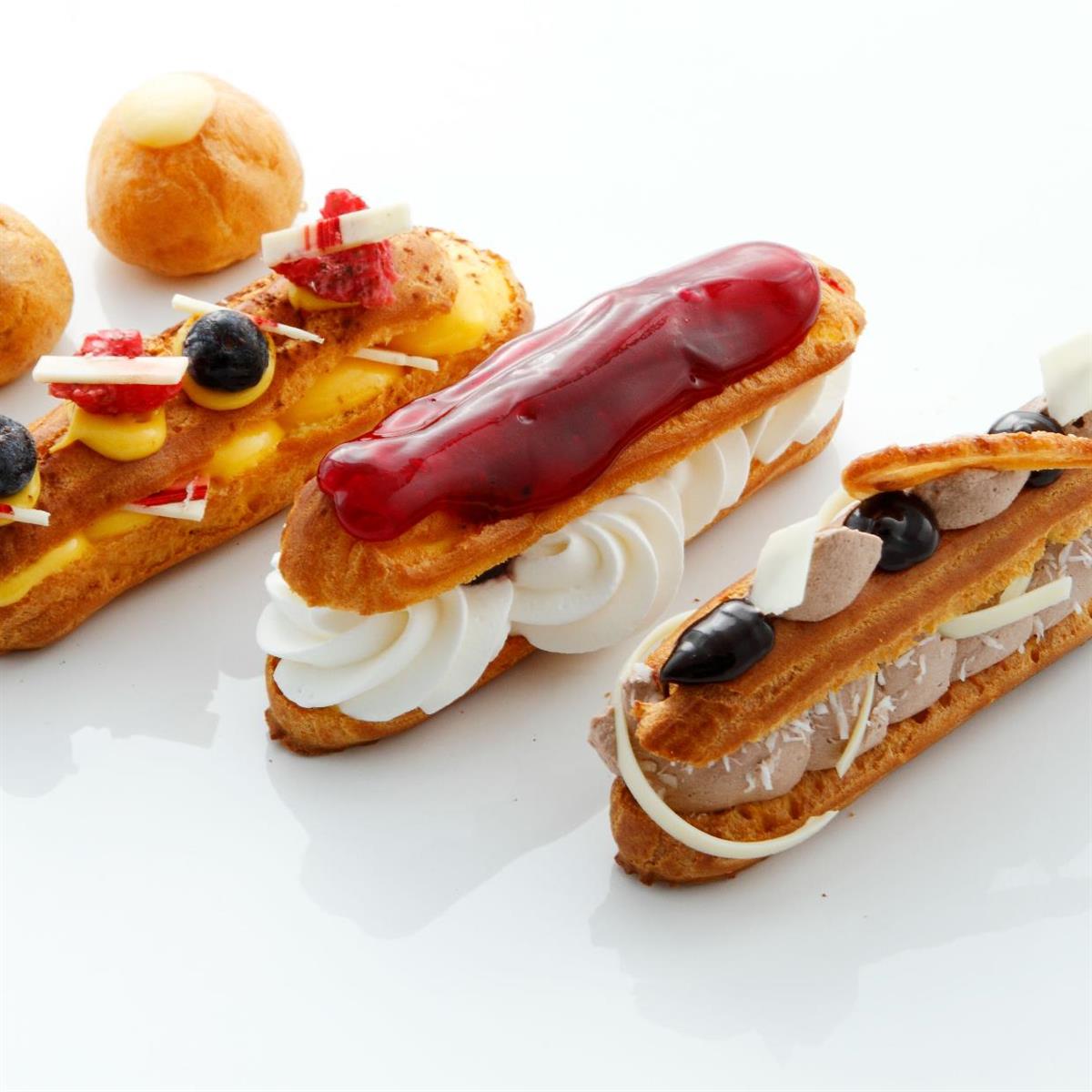 Cream puffs and éclairs