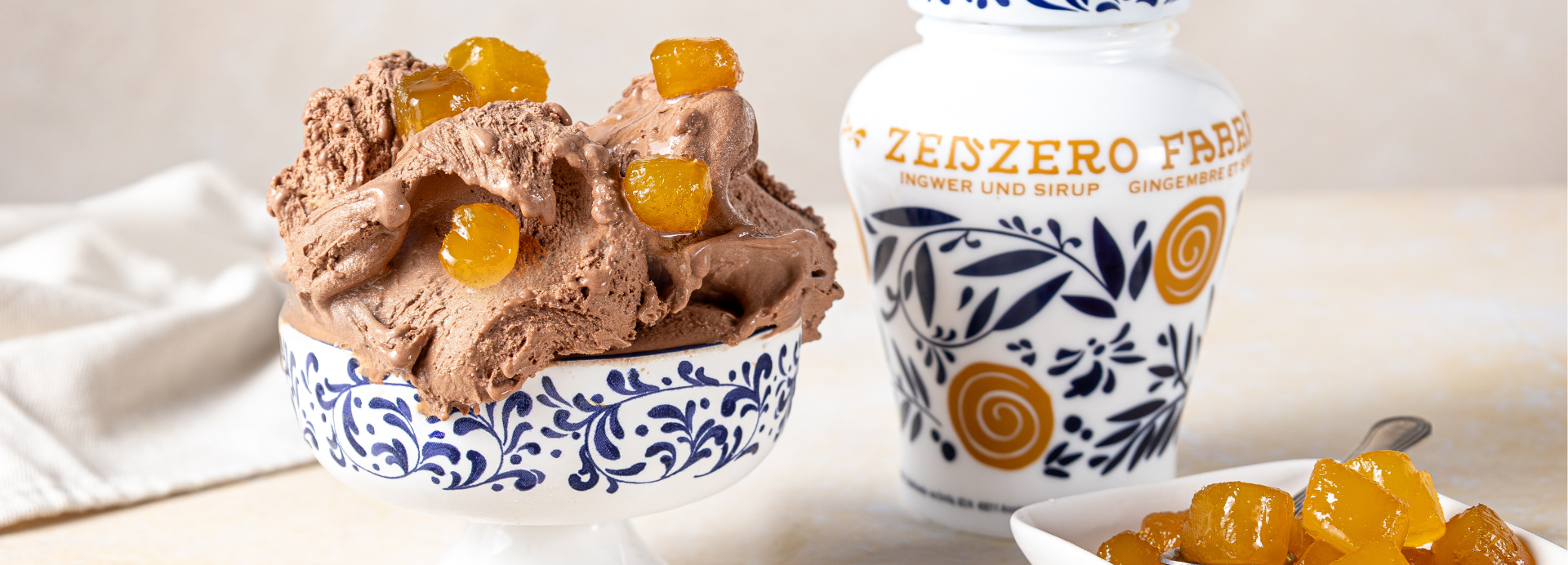 Chocolate gelato with Zenzero Fabbri: a flavor that surprises!